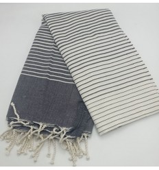 Jeté gris noir 2m*2m  2