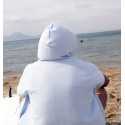 Poncho de plage bleu ciel Fouta Tunisia - 3