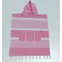 Poncho de plage enfant rose Fouta Tunisia - 1