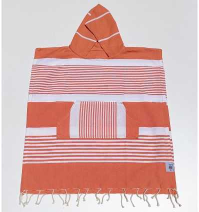 Poncho de plage enfant orange