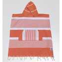 Poncho de plage enfant orange Fouta Tunisia - 1