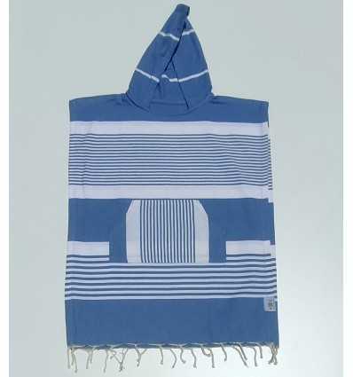 Poncho de plage enfant bleu pastel