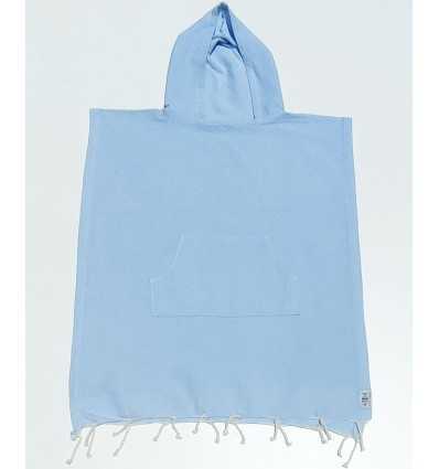 Poncho de plage enfant bleu ciel