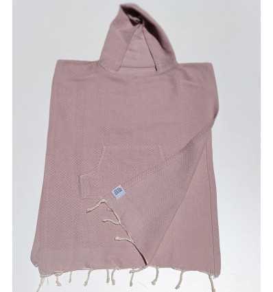 Poncho de plage enfant vieux rose Fouta Tunisia - 2
