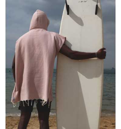 Poncho de plage vieux rose Fouta Tunisia - 2