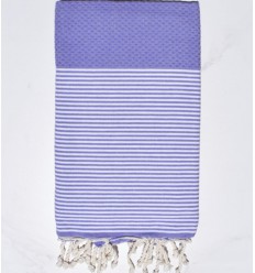 Fouta nid d'abeille lavande Fouta Tunisia - 1