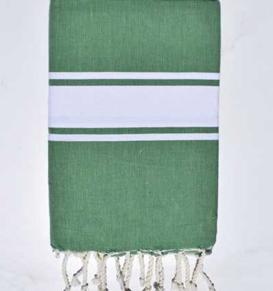 Fouta plate vert moyen