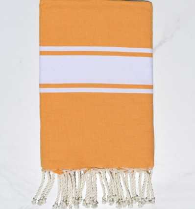 Fouta plate orange aurore