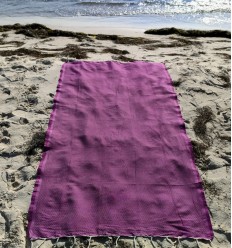 Fouta nid d'abeille unie hollyhock Fouta Tunisia - 1