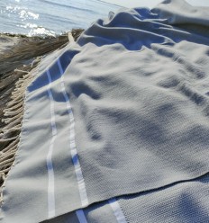 Fouta Chevron gris horizon Fouta Tunisia - 1 2