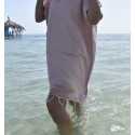 Poncho de plage vieux rose Fouta Tunisia - 4