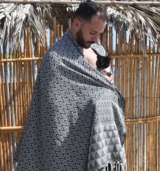 Fouta Jaquard Diamant gris foncé Fouta Tunisia - 1