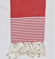 Serviette de table rouge Fouta Tunisia - 1