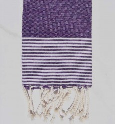 Serviette de table violet foncé Fouta Tunisia - 1