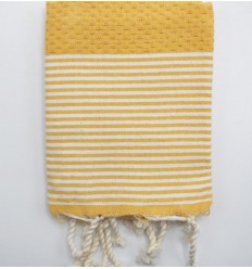 Serviette de table jaune ambre Fouta Tunisia - 1