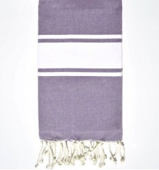 Fouta plate rayée glycine Fouta Tunisia - 1
