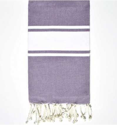 Fouta plate rayée glycine