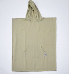 Poncho de plage beige Fouta Tunisia - 1 2