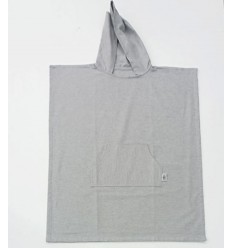 Poncho de plage gris Fouta Tunisia - 1
