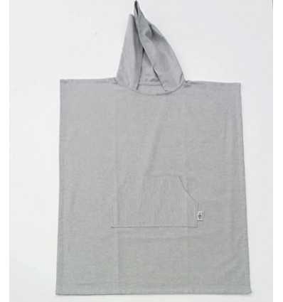 Poncho de plage gris