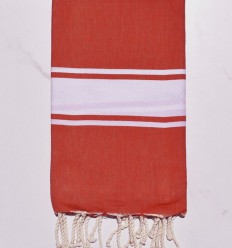 Fouta plate couleur corail Fouta Tunisia - 4 2