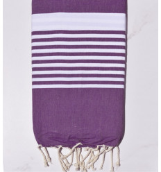 Fouta arthur violet avec rayures Fouta Tunisia - 1 2