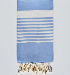 Fouta arthur bleu clair Fouta Tunisia - 2 2