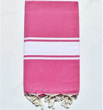 Fouta plate rose magenta foncé