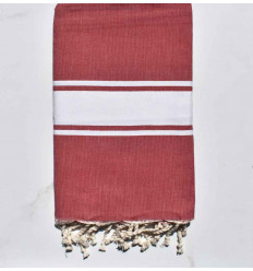Fouta plate rouge andrinople Fouta Tunisia - 1