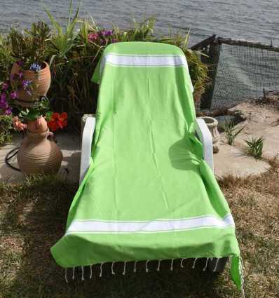 Fouta Plate vert lime