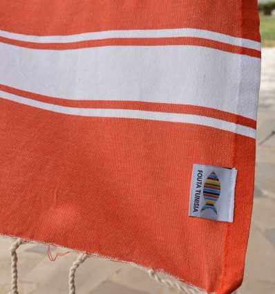 Fouta plate couleur corail Fouta Tunisia - 5