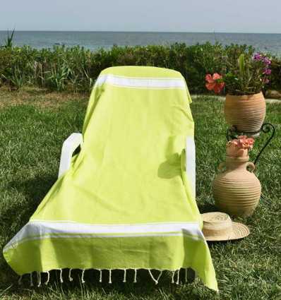 Fouta plate vert chartreuse Fouta Tunisia - 3