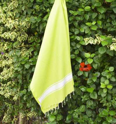 Fouta plate vert chartreuse Fouta Tunisia - 5
