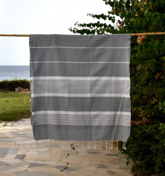 Fouta arthur gris moyen Fouta Tunisia - 1