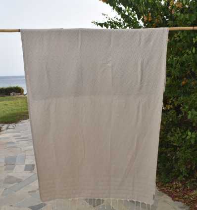 Fouta Jaquard Diamant beige