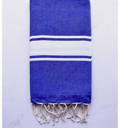 Fouta en Coton Recyclé bleu Fouta Tunisia - 2