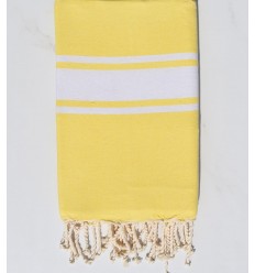 Fouta en Coton Recyclé jaune Fouta Tunisia - 1 2