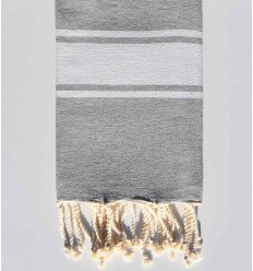 Fouta en Coton Recyclé gris Fouta Tunisia - 1