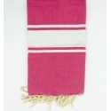 Fouta en Coton Recyclé rose fuchsia Fouta Tunisia - 2