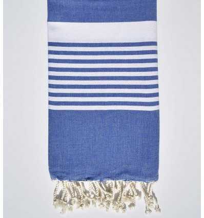 Fouta arthur en Coton Recyclé bleu Fouta Tunisia - 4