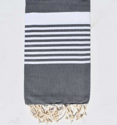 Fouta arthur gris ardoise Fouta Tunisia - 1