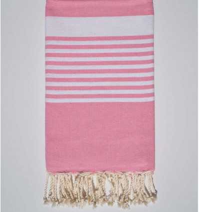 Fouta arthur en Coton Recyclé rose clair Fouta Tunisia - 3