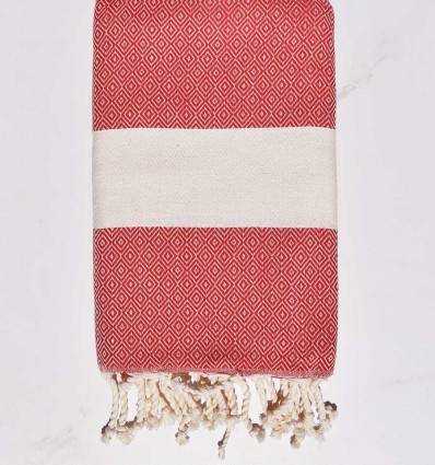 Fouta Diamant rouge Fouta Tunisia - 3