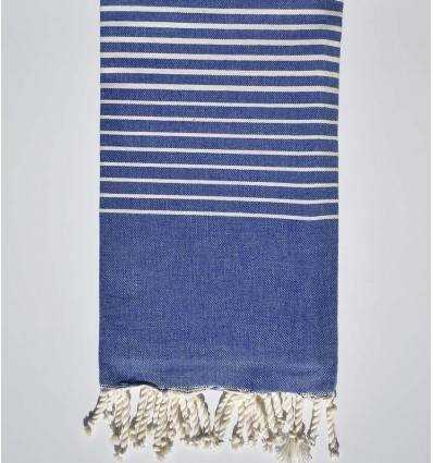 Fouta Portofino en Coton Recyclé bleu Fouta Tunisia - 3