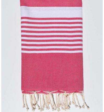 Fouta arthur en Coton Recyclé rose fuchsia Fouta Tunisia - 3