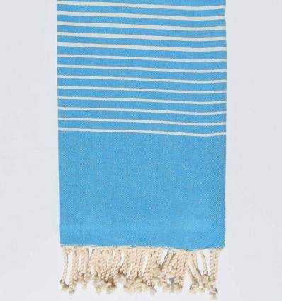 Fouta Portofino en Coton Recyclé bleu azur Fouta Tunisia - 3