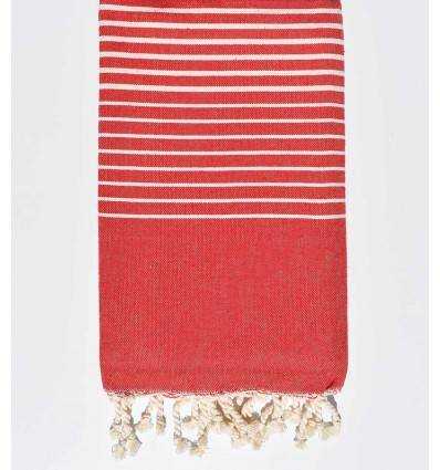 Fouta Portofino en Coton Recyclé rouge Fouta Tunisia - 3
