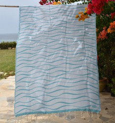 Fouta Hawaï Bleu Vert Fouta Tunisia - 1 2