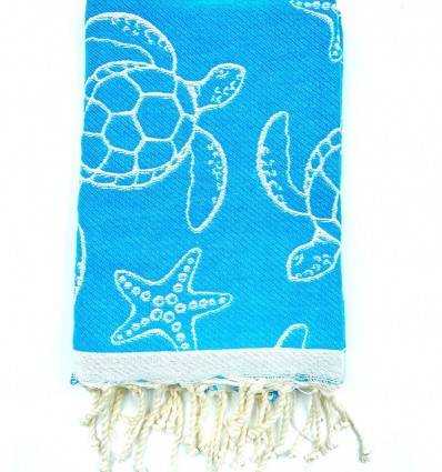 Fouta Seychelles Bleu Azur Fouta Tunisia - 4