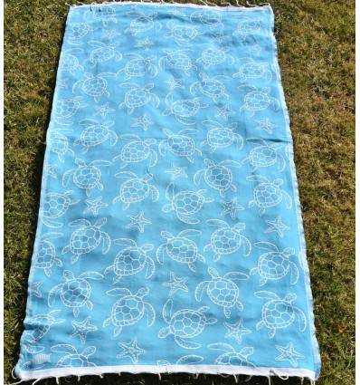 Fouta Seychelles Bleu Azur Fouta Tunisia - 3